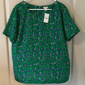 J. Crew NWT Short Sleeve Paisley Blouse